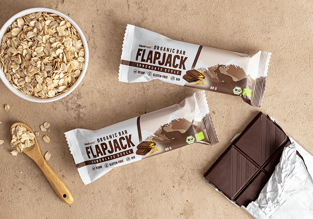 AlpenPower Organic Flapjack - La sana barretta d'avena biologica per lo sport e la vita quotidiana